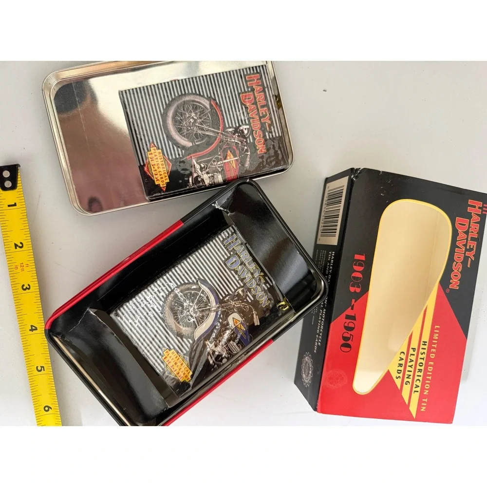 Harley-Davidson Historical Playing Cards Limited Edition Tin 1903-1950 2 Decks
